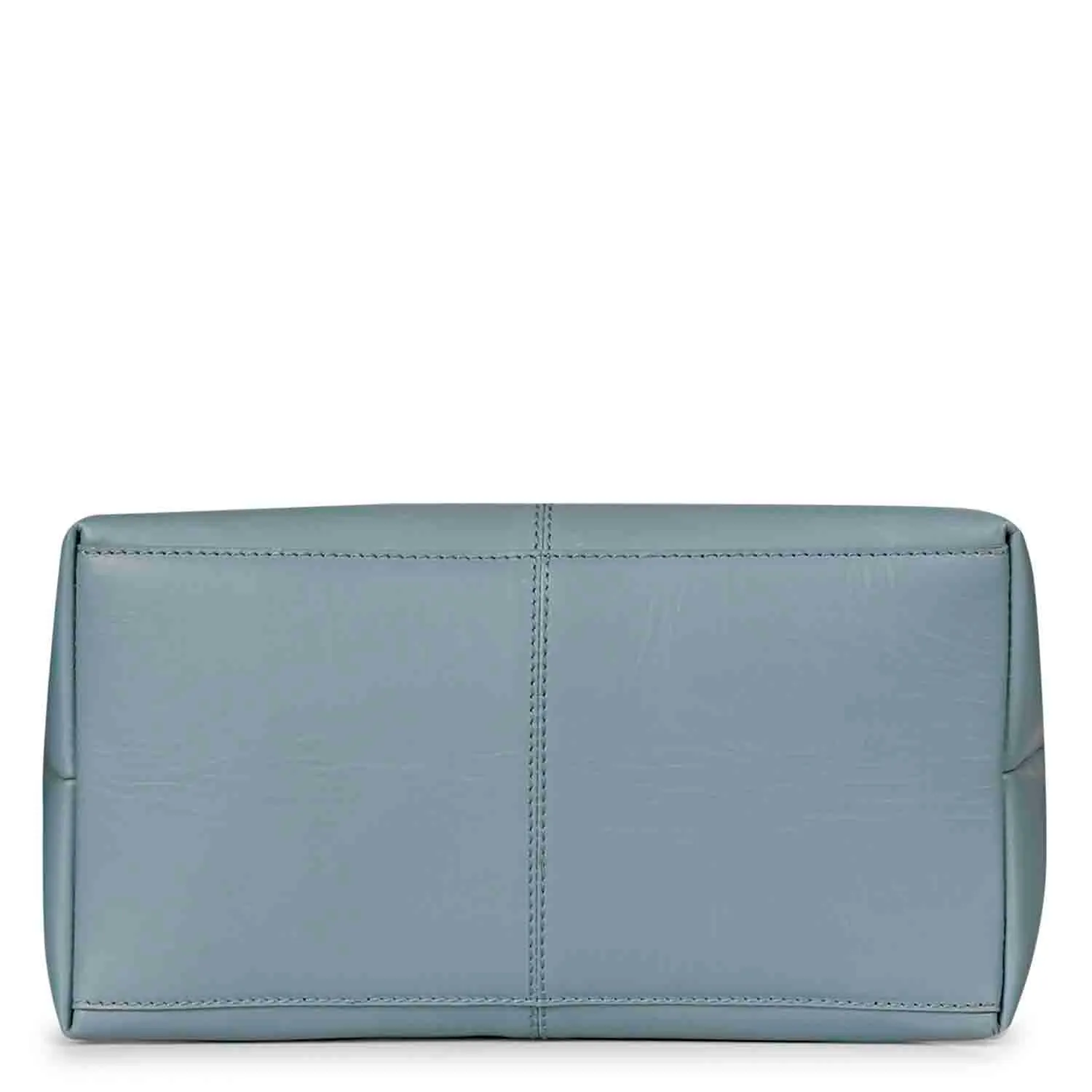 Favore Blue Leather Oversized Structured Hobo Bag