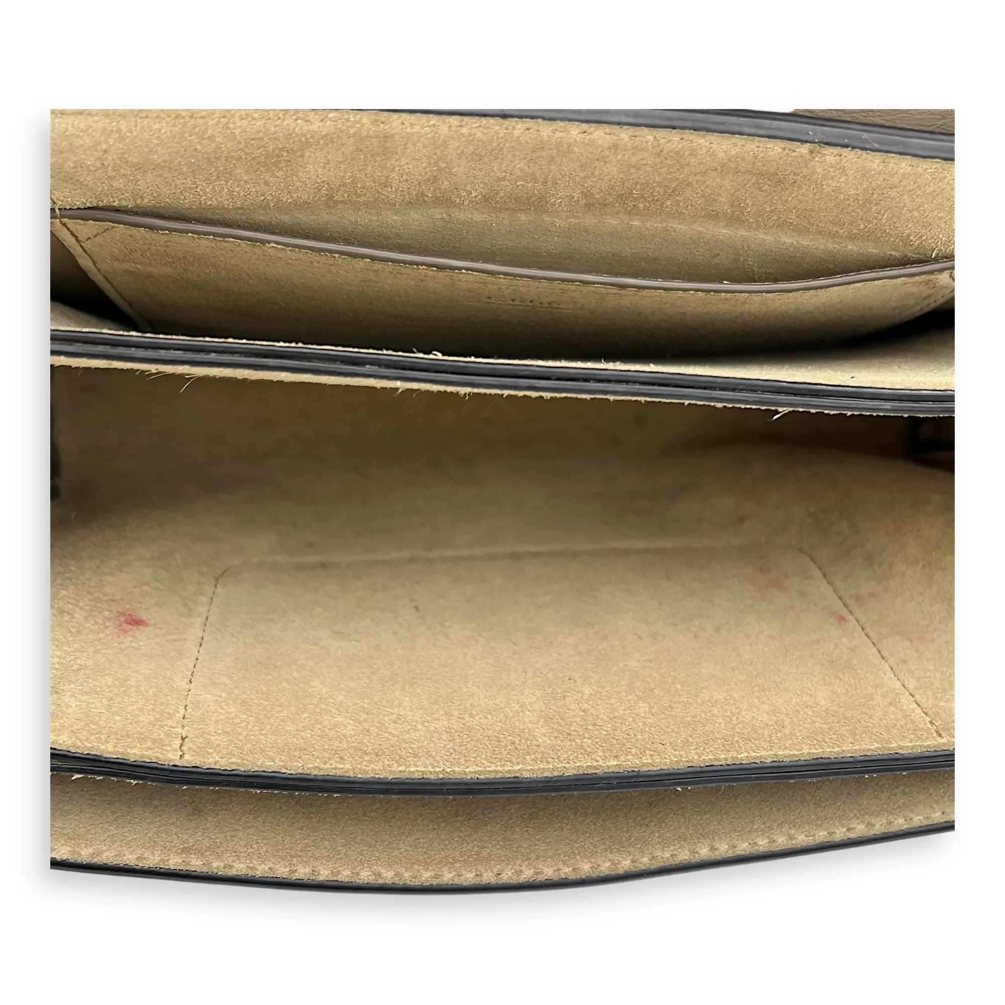 Faye Grey Crossbody Bag in Calfskin, Gold hardware