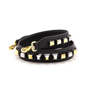 Fendi Black Calfskin Studded Strap You Strap