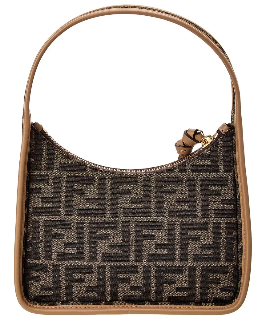 FENDI Fendessence Mini FF Canvas & Leather Hobo Bag