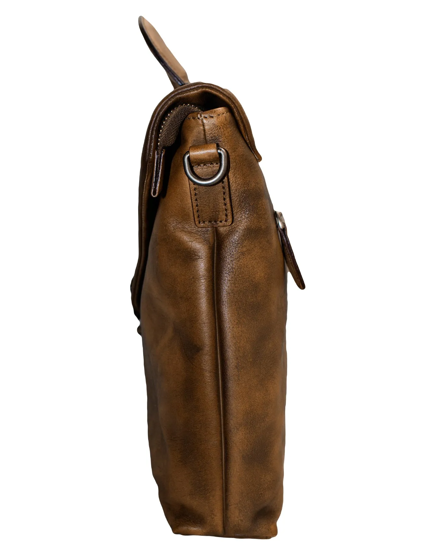 Fino 1718B-256 Full Grain Aniline Nappa Genuine Leather Messenger Bag