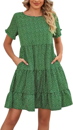 Floral Dress for Women 2025 Spring Summer Dresses for Wedding Guest Over 50 Aline Hawaiian Dress