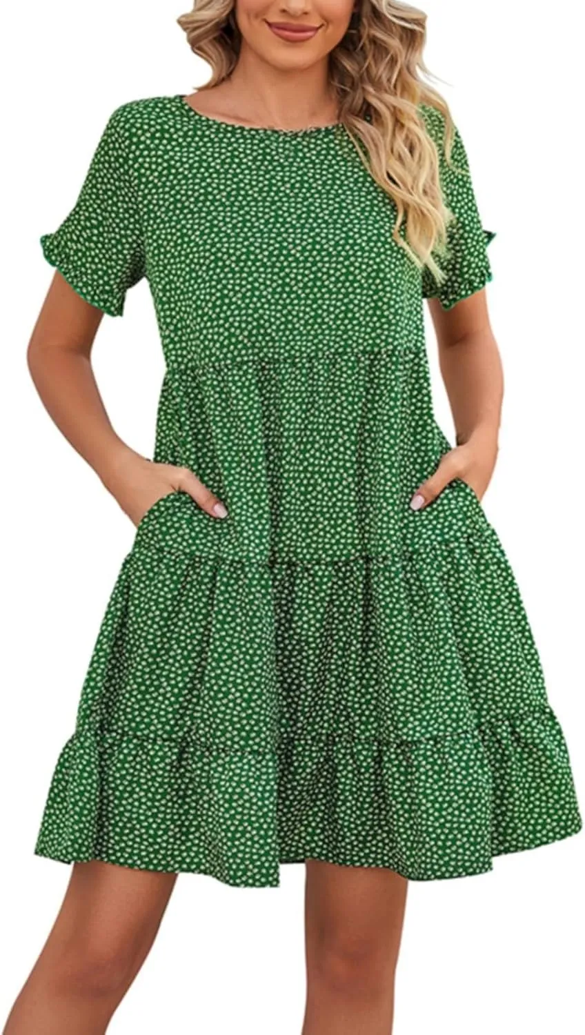 Floral Dress for Women 2025 Spring Summer Dresses for Wedding Guest Over 50 Aline Hawaiian Dress
