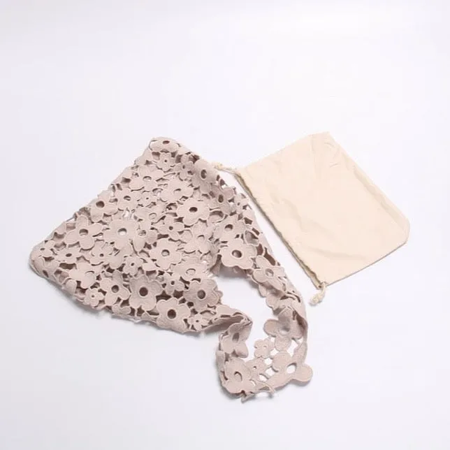 Flower Cut Out Eyelet Hobo Bags - 4 Colors