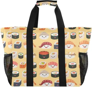Foldable Grocery Reusable Tote Grocery Bag, Travel Canvas Shoulder Bags, Large Casual Laundry Pool Beach Bag