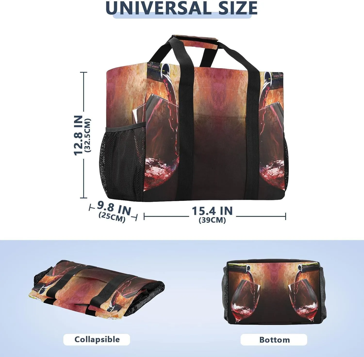 Foldable Grocery Reusable Tote Grocery Bag, Travel Canvas Shoulder Bags, Large Casual Laundry Pool Beach Bag