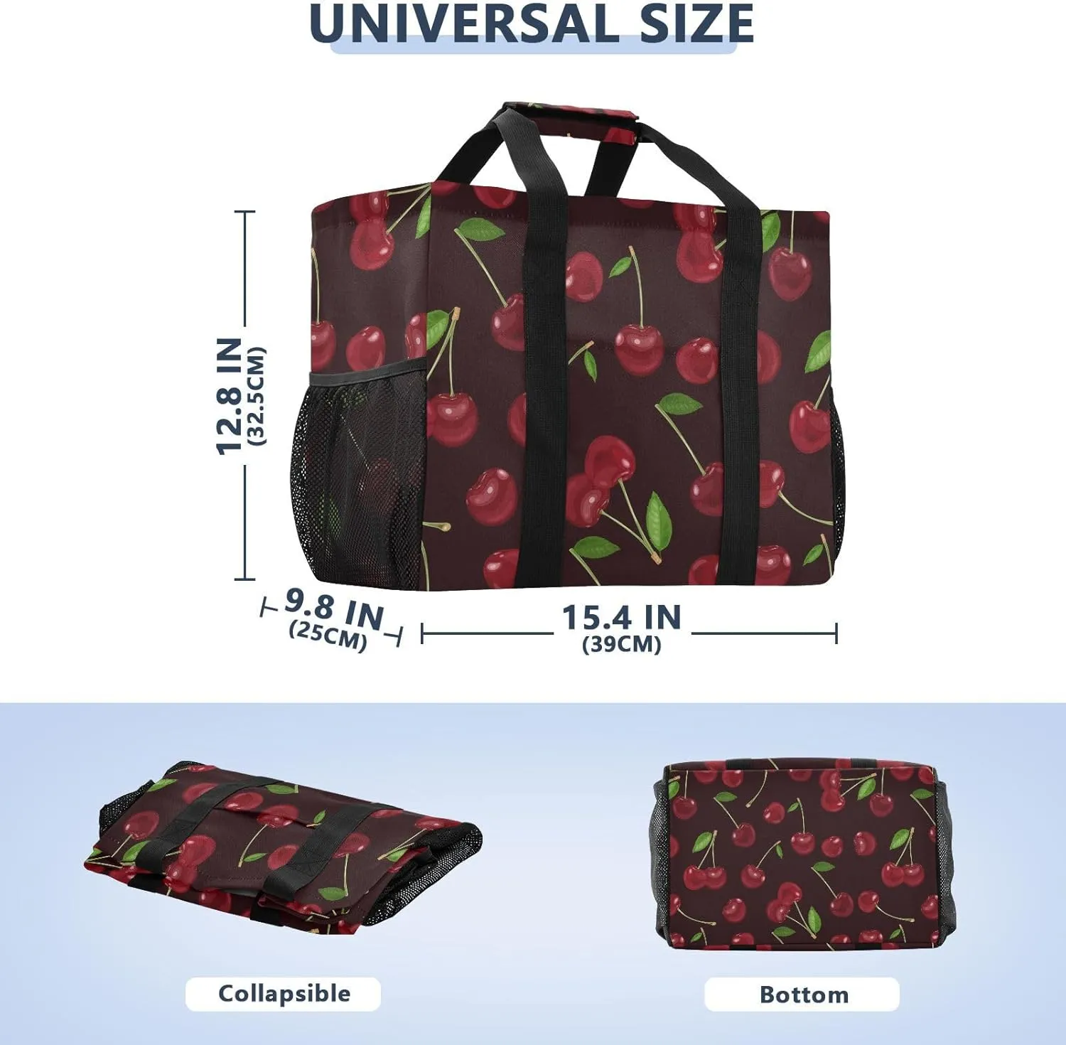 Foldable Grocery Reusable Tote Grocery Bag, Travel Canvas Shoulder Bags, Large Casual Laundry Pool Beach Bag