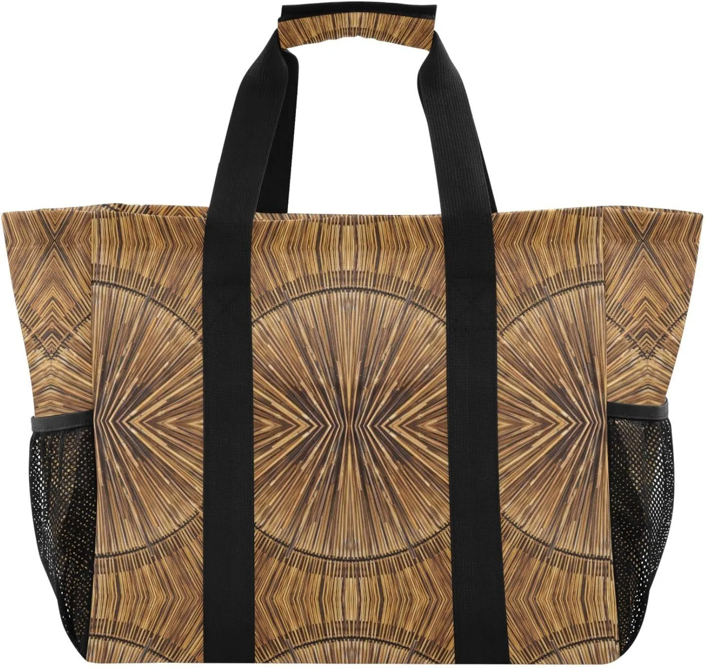 Foldable Grocery Reusable Tote Grocery Bag, Travel Canvas Shoulder Bags, Large Casual Laundry Pool Beach Bag