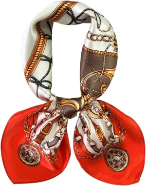 FONYVE 100% Mulberry Silk Scarf for Hair - 27" Square Head Scarf for Women - Lightweight Neck Scarf with Gift Packed