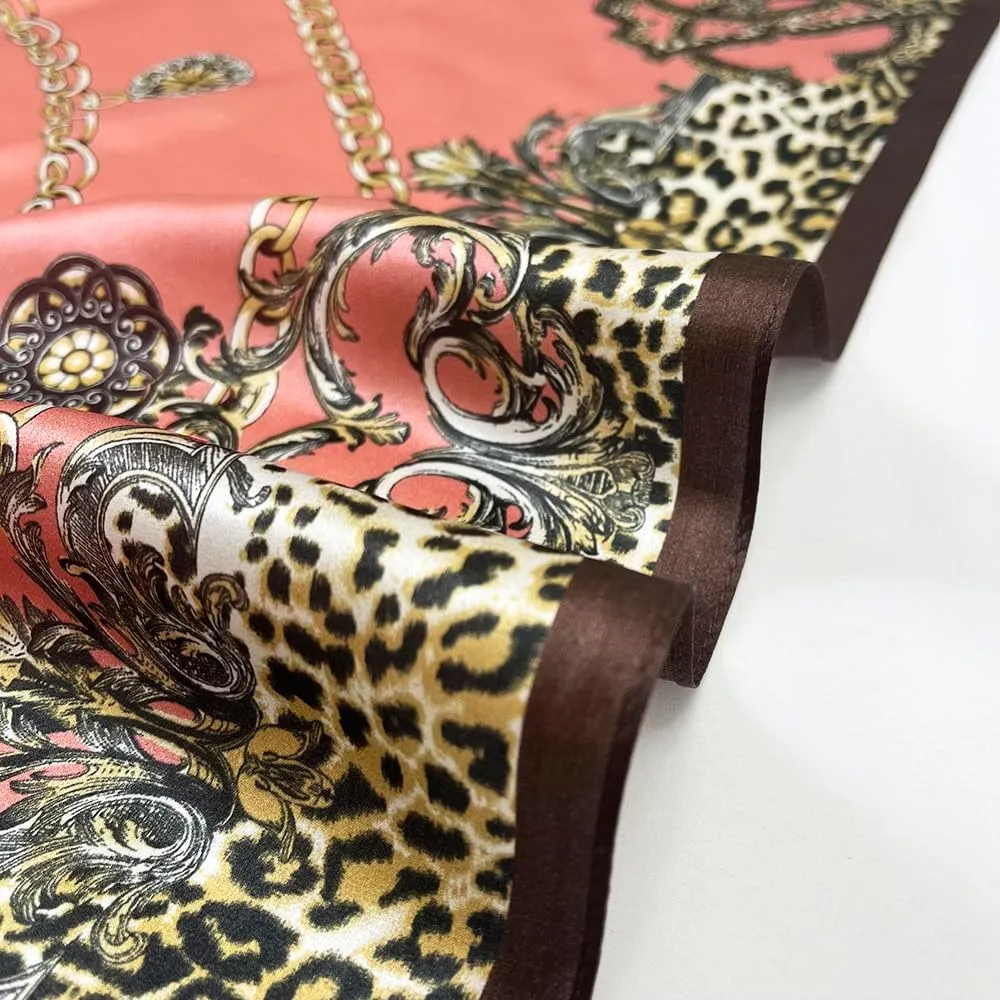FONYVE 100% Mulberry Silk Scarf for Hair - 27" Square Head Scarf for Women - Lightweight Neck Scarf with Gift Packed