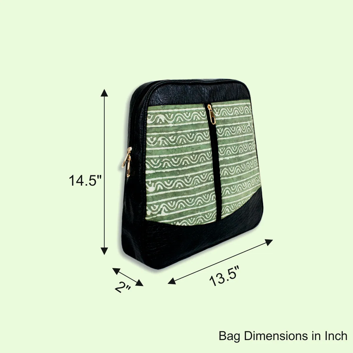 Forest Road Block-printed Backpack