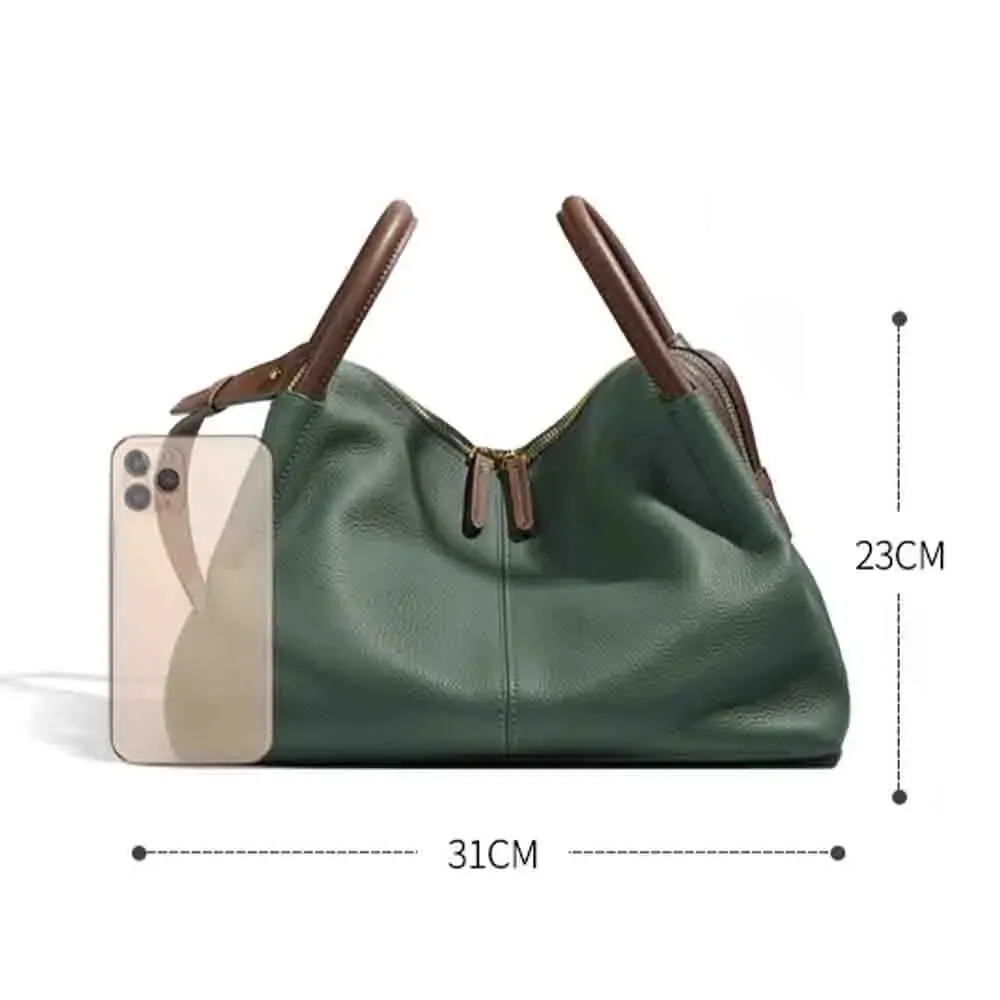 Frist Layer Cowhide Woman Bag All Match Style Satchel Shoulder Bags
