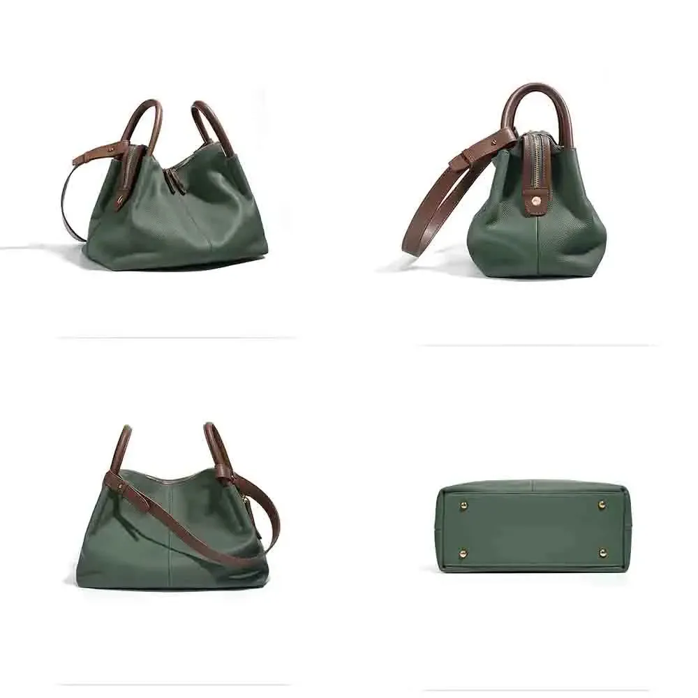Frist Layer Cowhide Woman Bag All Match Style Satchel Shoulder Bags