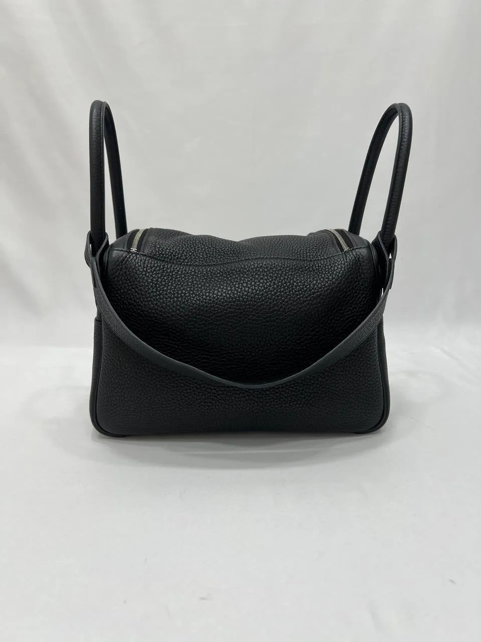 FULL SET HERMES Lindy 26 Taurillon Clemence Noir With Palladium Hardware