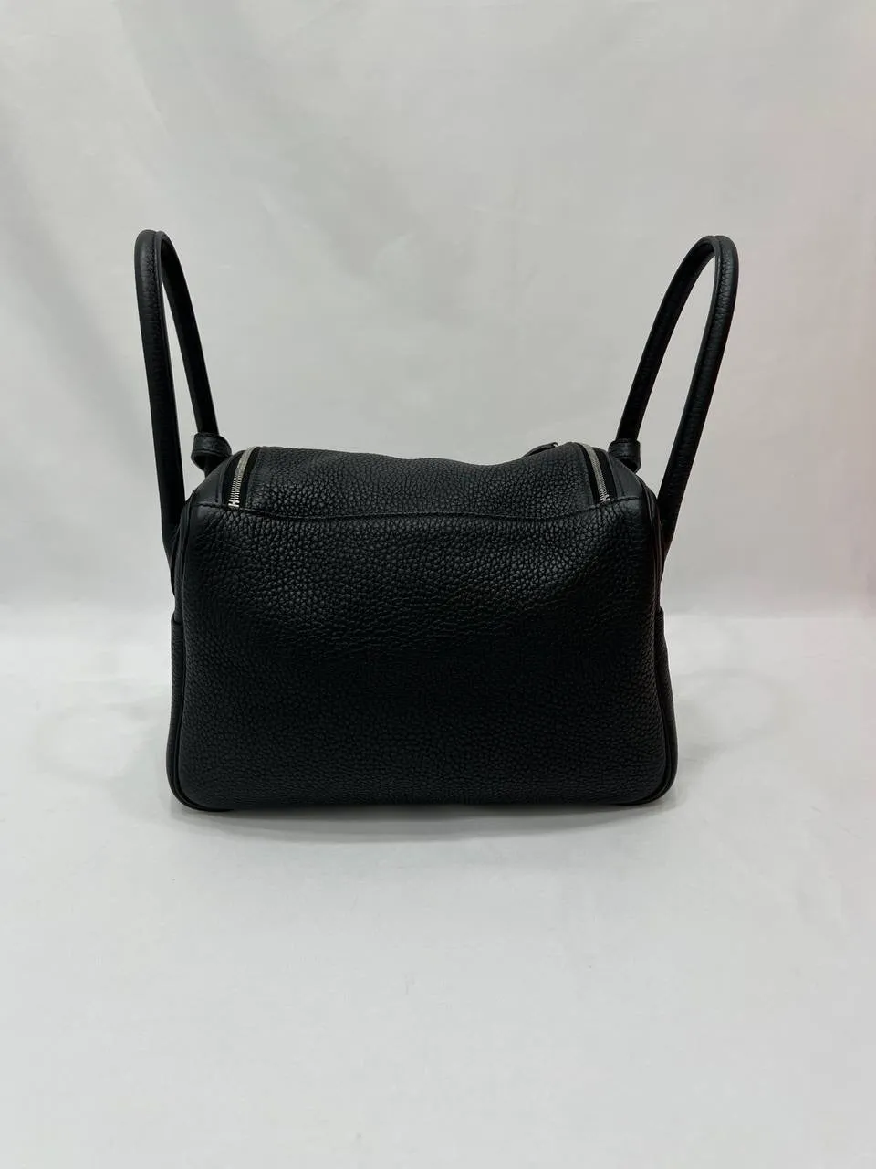 FULL SET HERMES Lindy 26 Taurillon Clemence Noir With Palladium Hardware