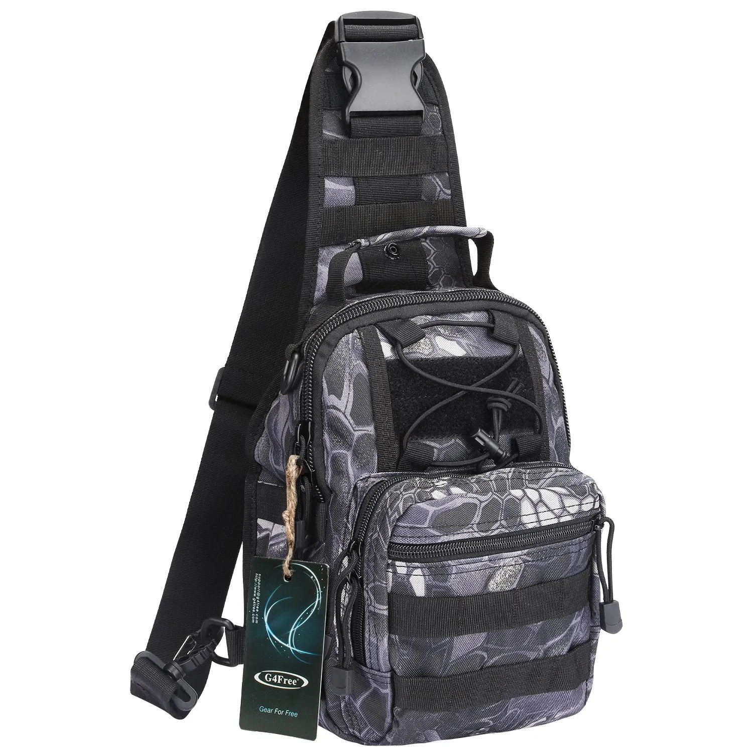 G4Free Outdoor Tactical Backpack,Military Sport Pack Shoulder Backpack Python Black