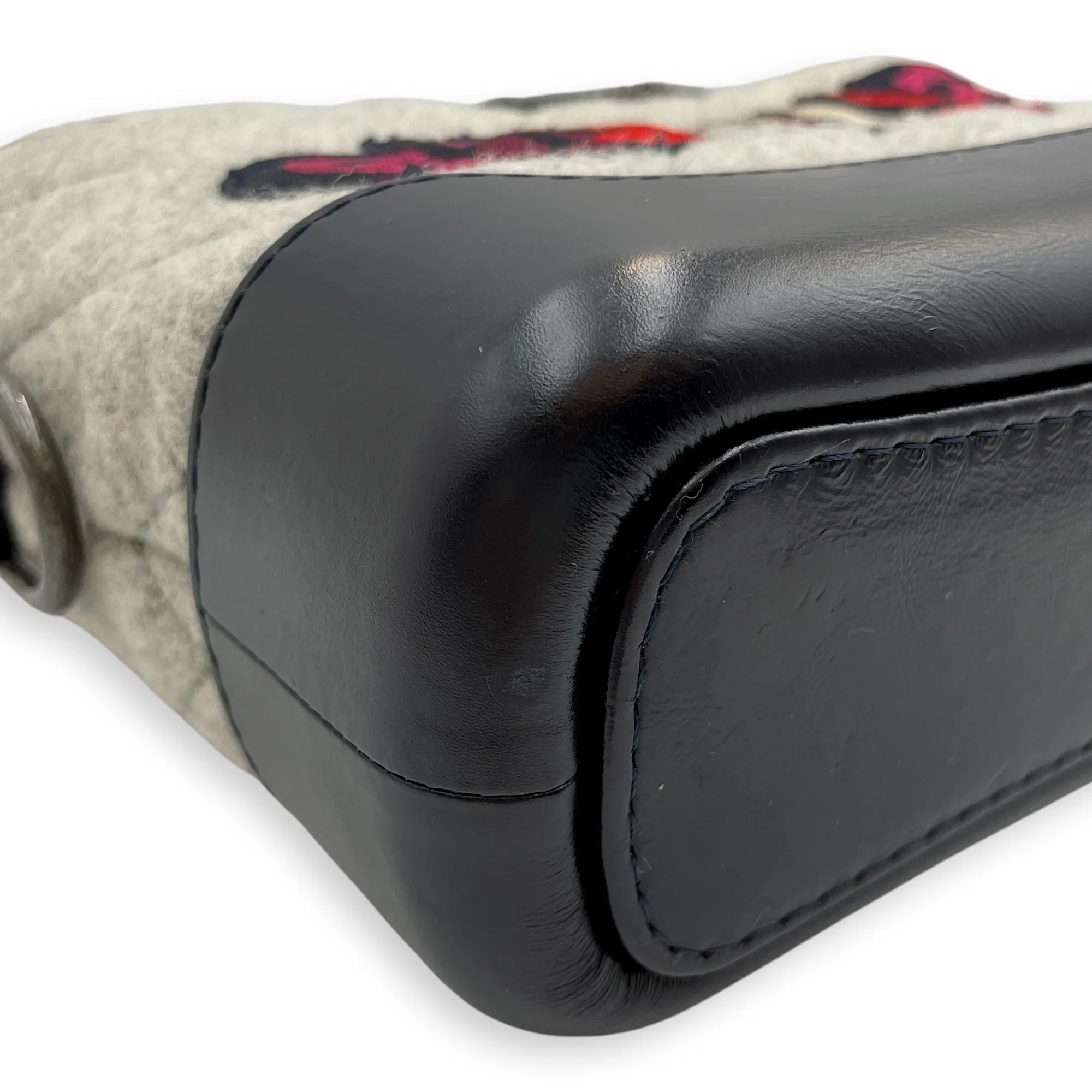 Gabrielle Hobo Small Grey,red, pink, black Shoulder Bag in Calfskin, 3-Tone hardware
