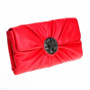 Gathered Clutch (Coral)
