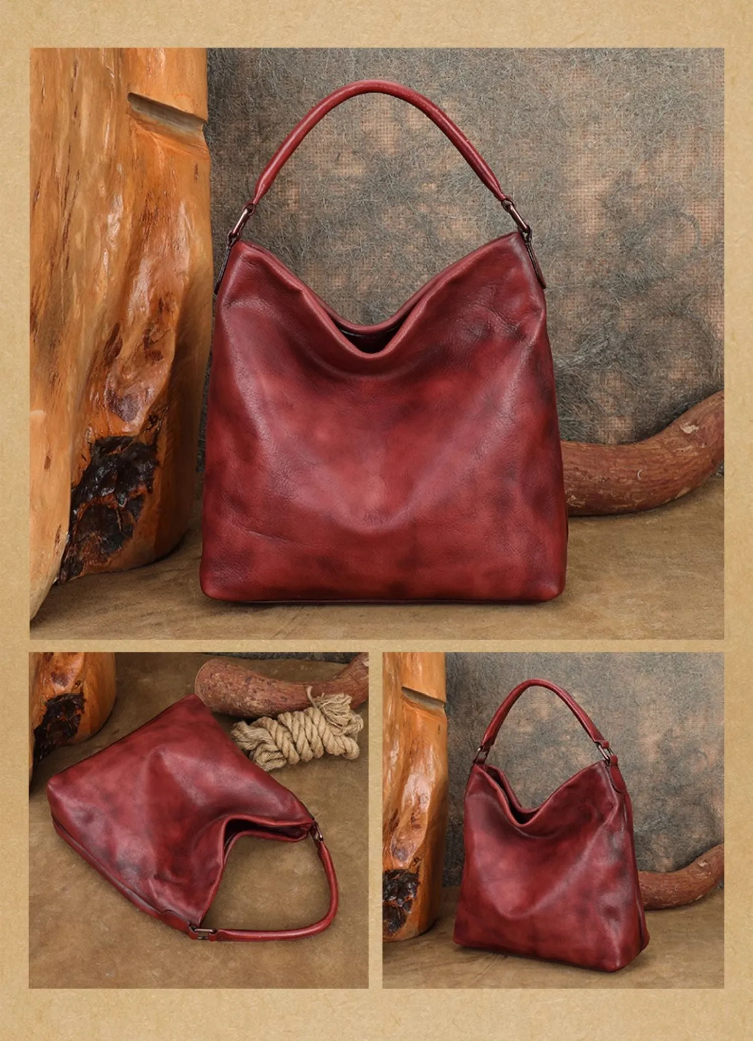 Genuine Leather Hobo Purses Bags For Women Best Leather Hobo Bags