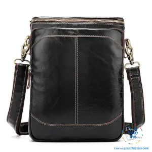 Genuine Leather Messenger bag/Man bag with enough room to take your iPad/Android Tablet