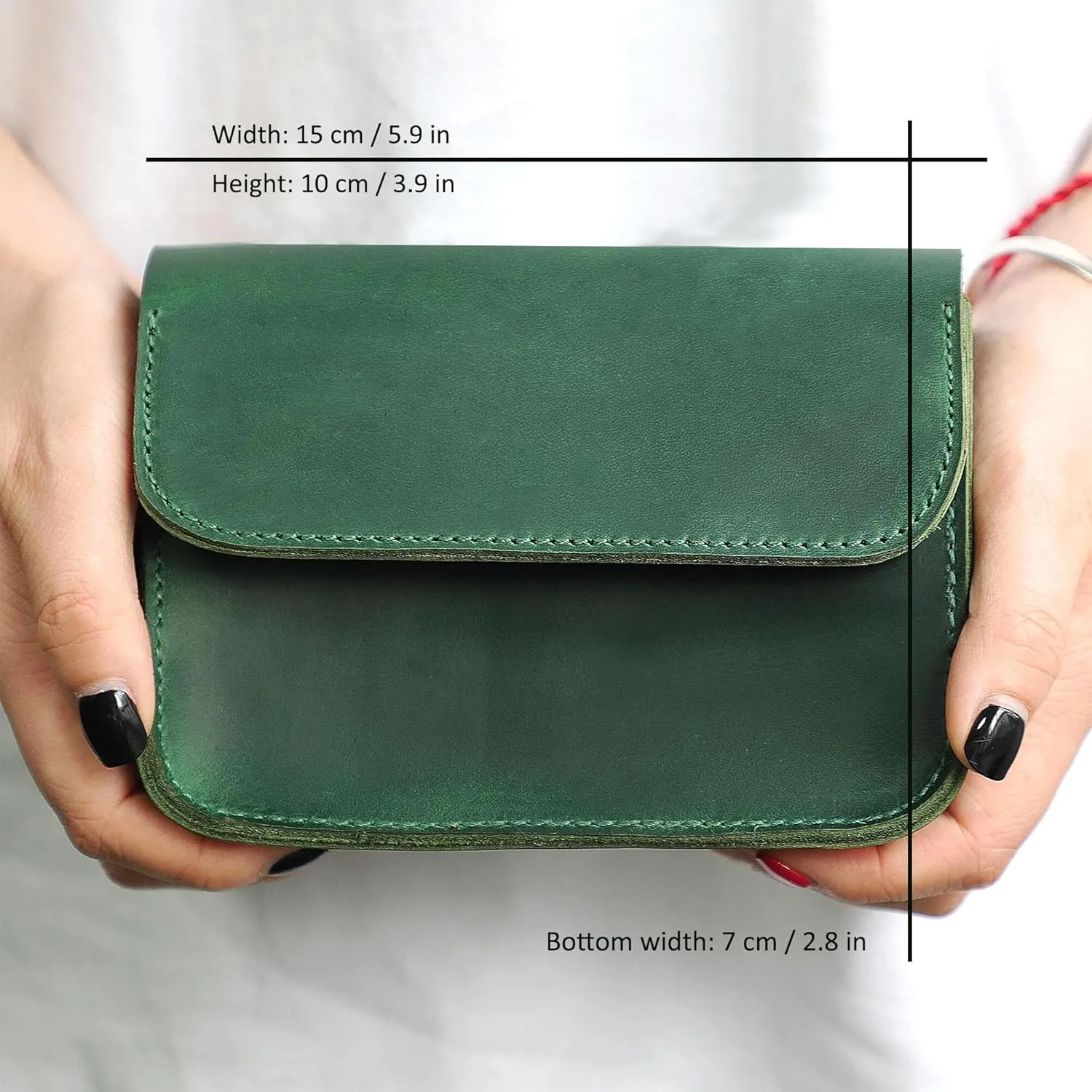 Genuine Leather Mini Cosmetic Bag - 6 Inch Small Travel Organizer for Women, Purse Makeup Pouch Jewelry Case Home Decor Gift-Brown