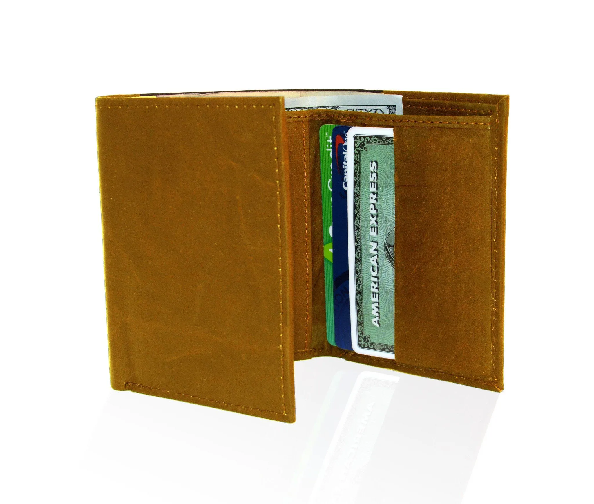 Genuine RFID-Blocking Best Genuine Leather Tri-fold Wallet For Men - Tan