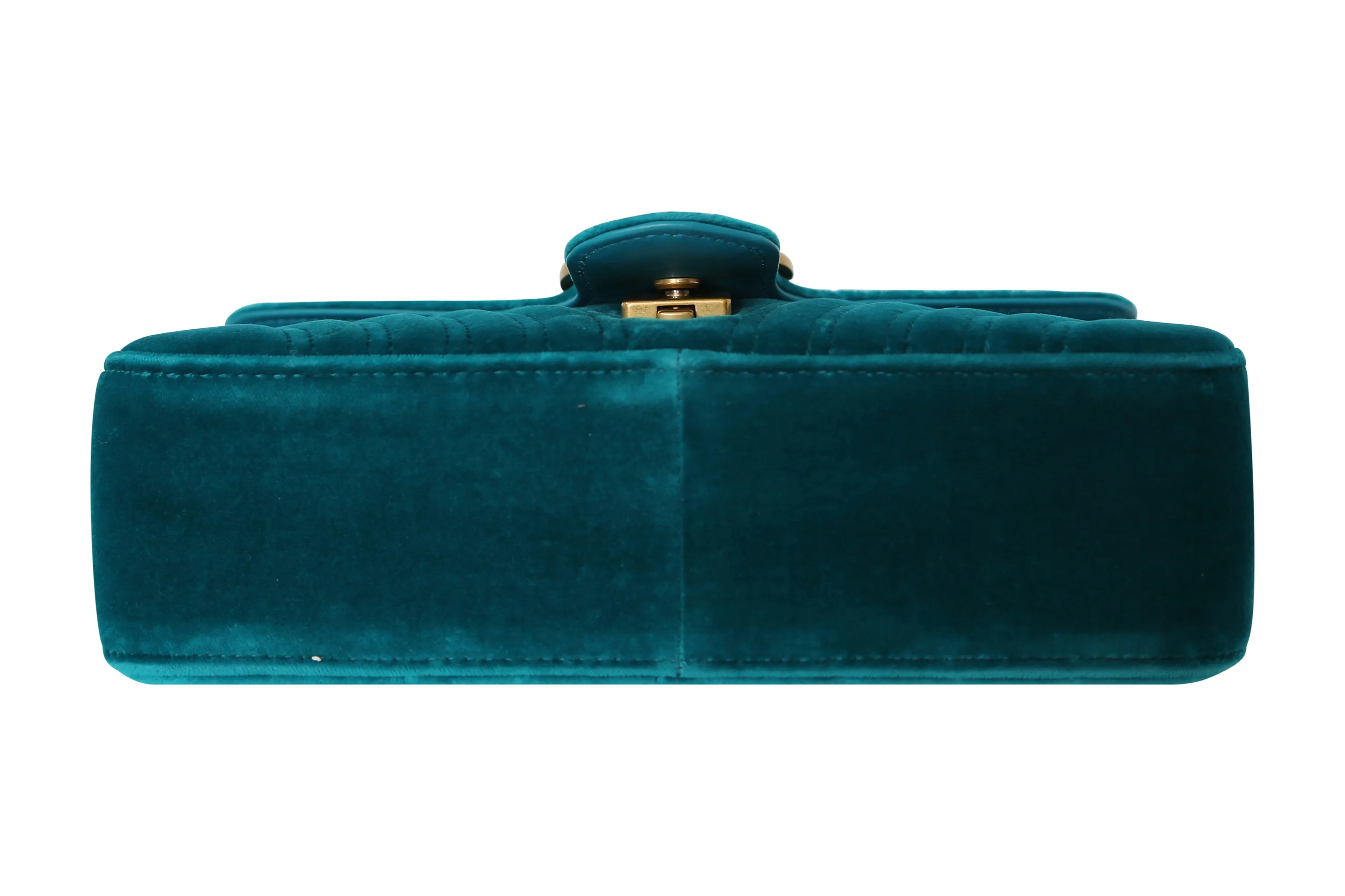 GG Marmont Turquoise Velvet Bag
