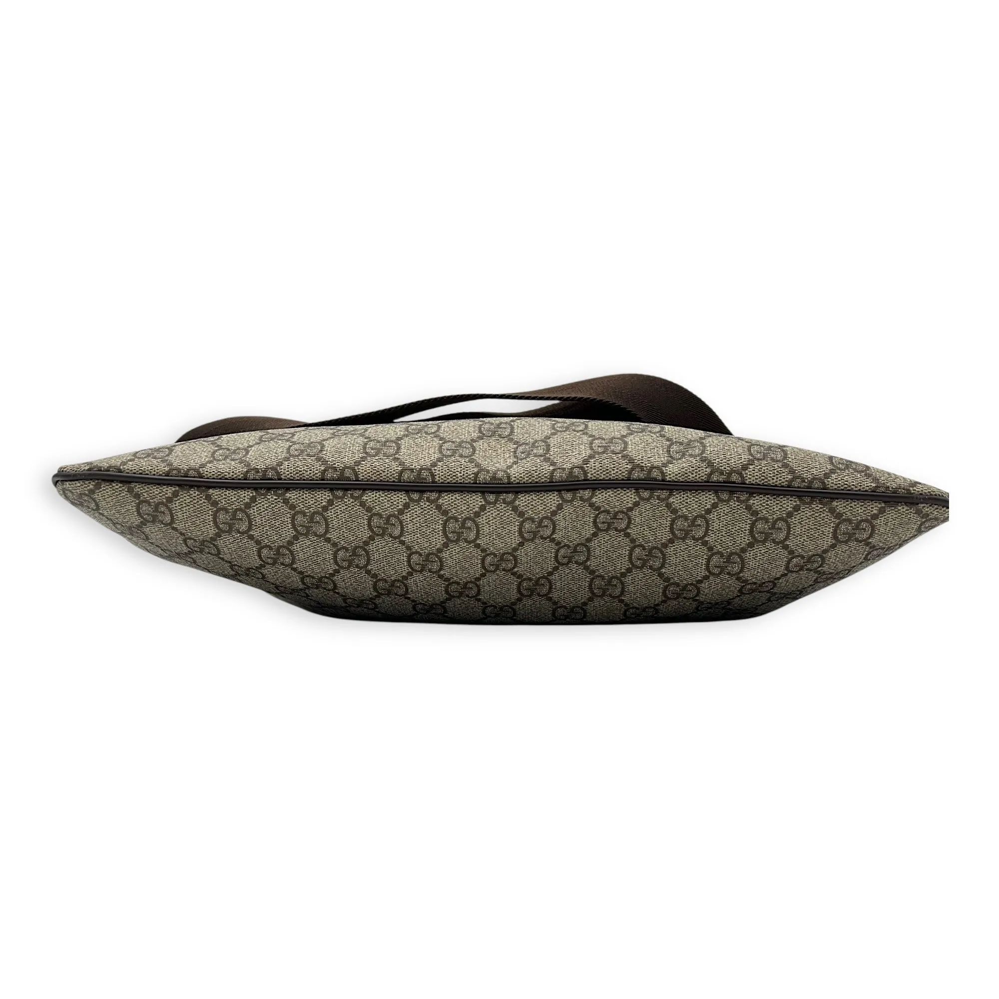 GG Supreme Crossbody Bag Brown in Monogram Coated Canvas, Gold hardware