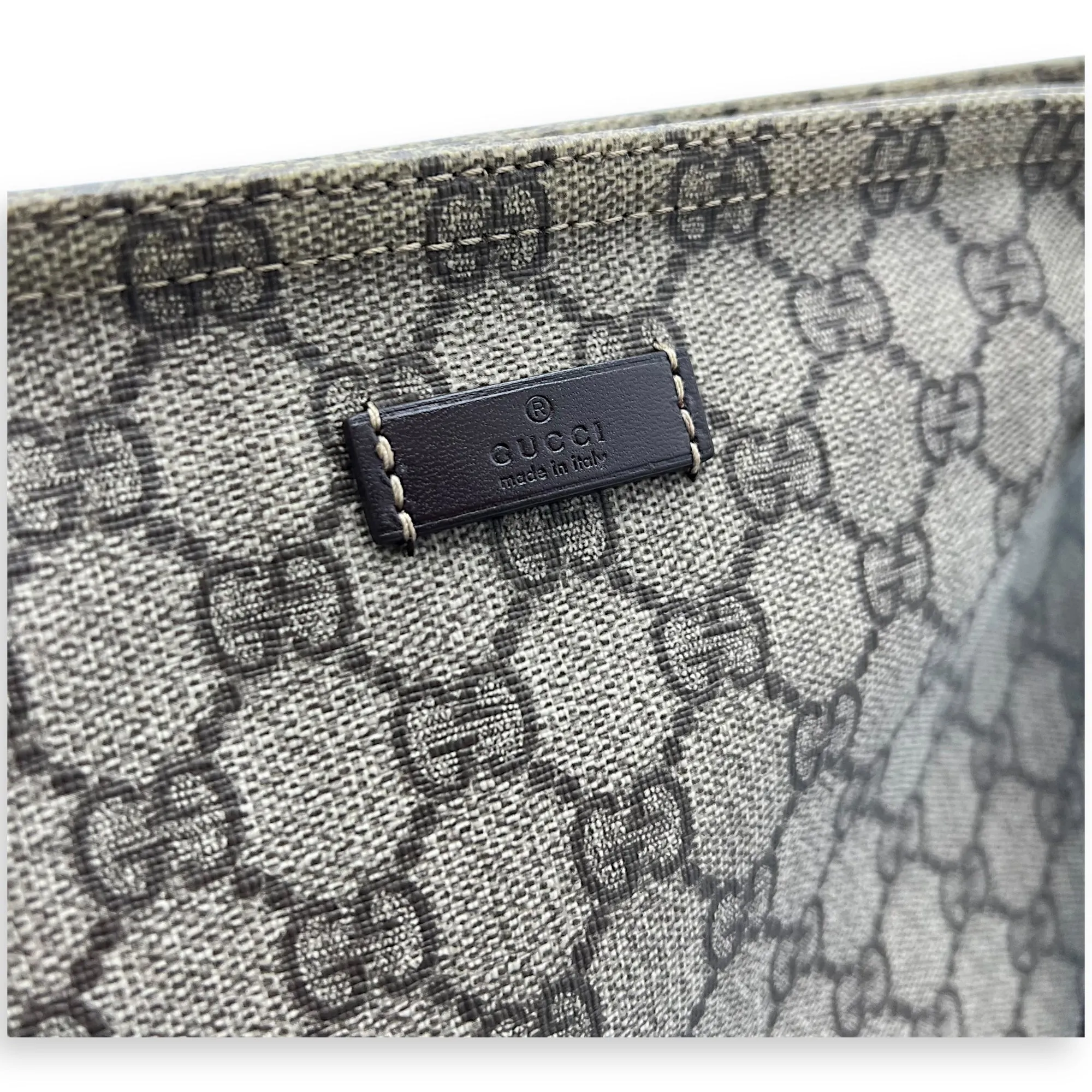 GG Supreme Crossbody Bag Brown in Monogram Coated Canvas, Gold hardware