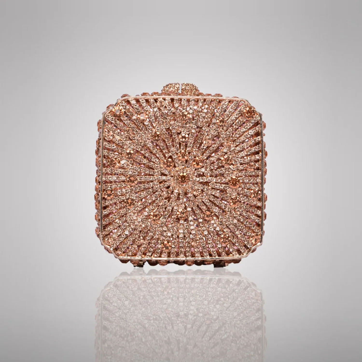 Glamorous Bronze Swarovski Crystal Clutch | C910