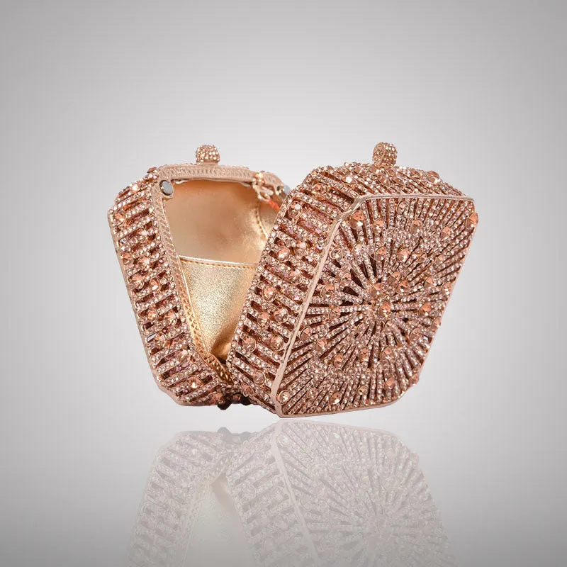Glamorous Bronze Swarovski Crystal Clutch | C910