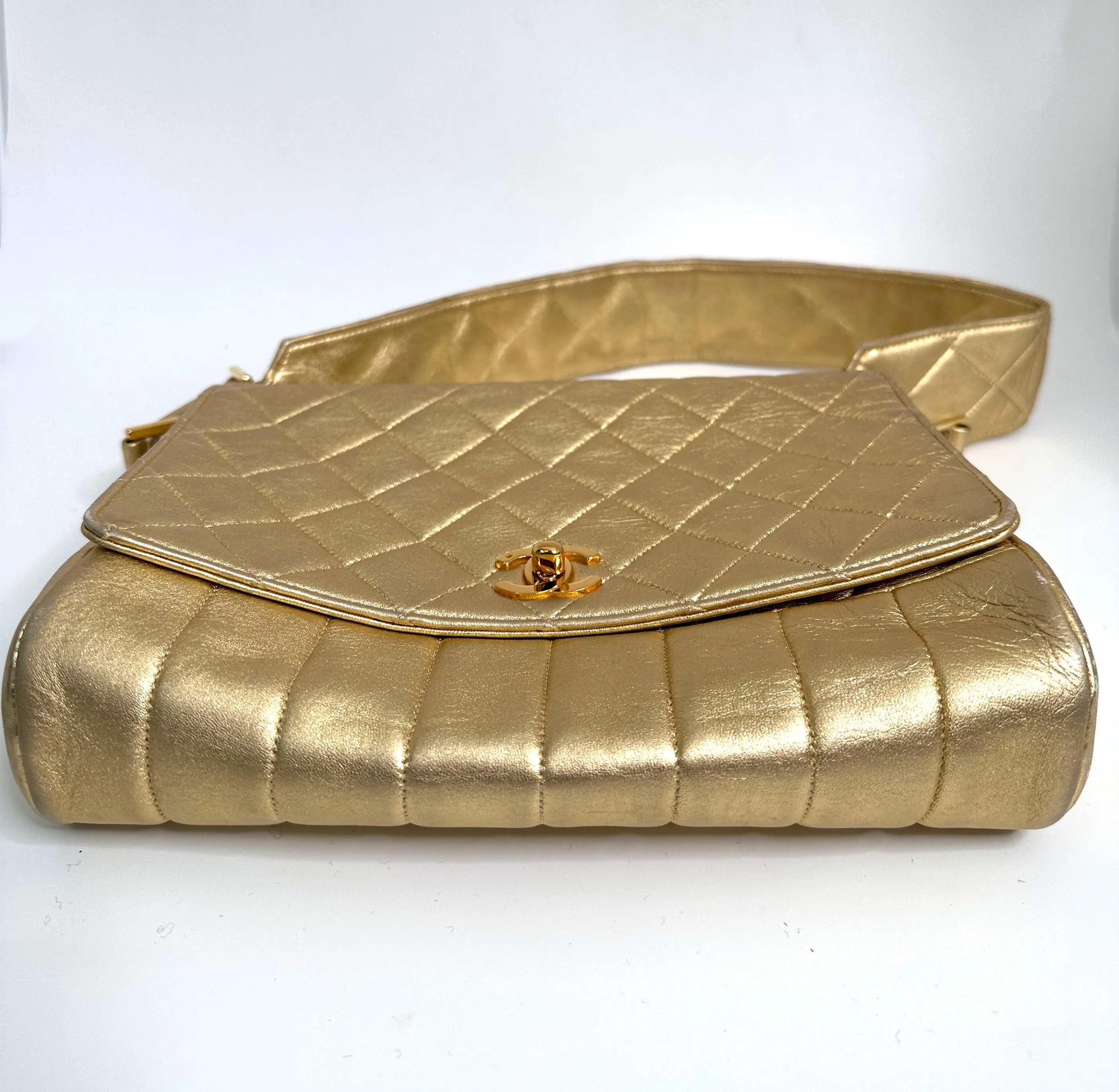 Gold Chanel Shoulder Bag