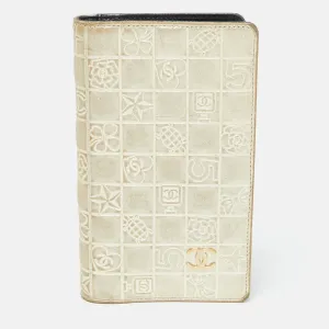 Gold Charm Icon Leather CC Bifold Wallet