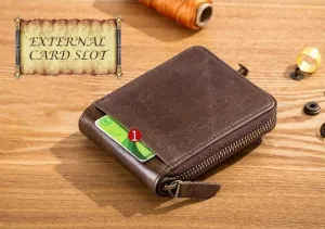 GOUS Men Casual, Ethnic, Evening/Party, Formal, Travel, Trendy Brown Genuine Leather Wallet (12 Card Slots)