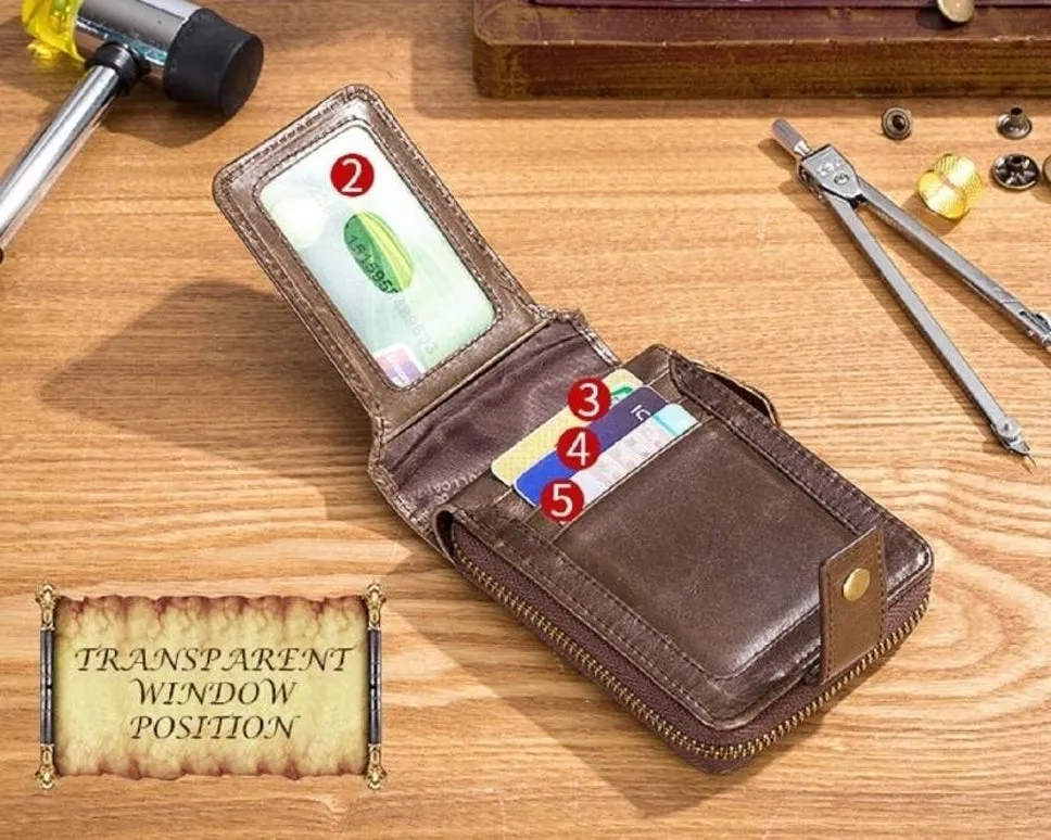 GOUS Men Casual, Ethnic, Evening/Party, Formal, Travel, Trendy Brown Genuine Leather Wallet (12 Card Slots)