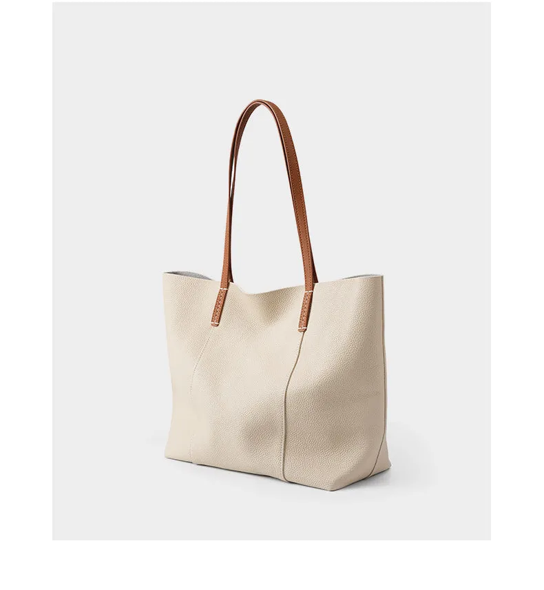 Grace Woman Leather Large Shopper Tote Bag