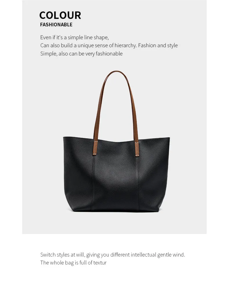 Grace Woman Leather Large Shopper Tote Bag