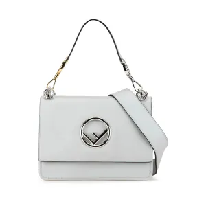 Gray Fendi Calfskin Kan I F Satchel