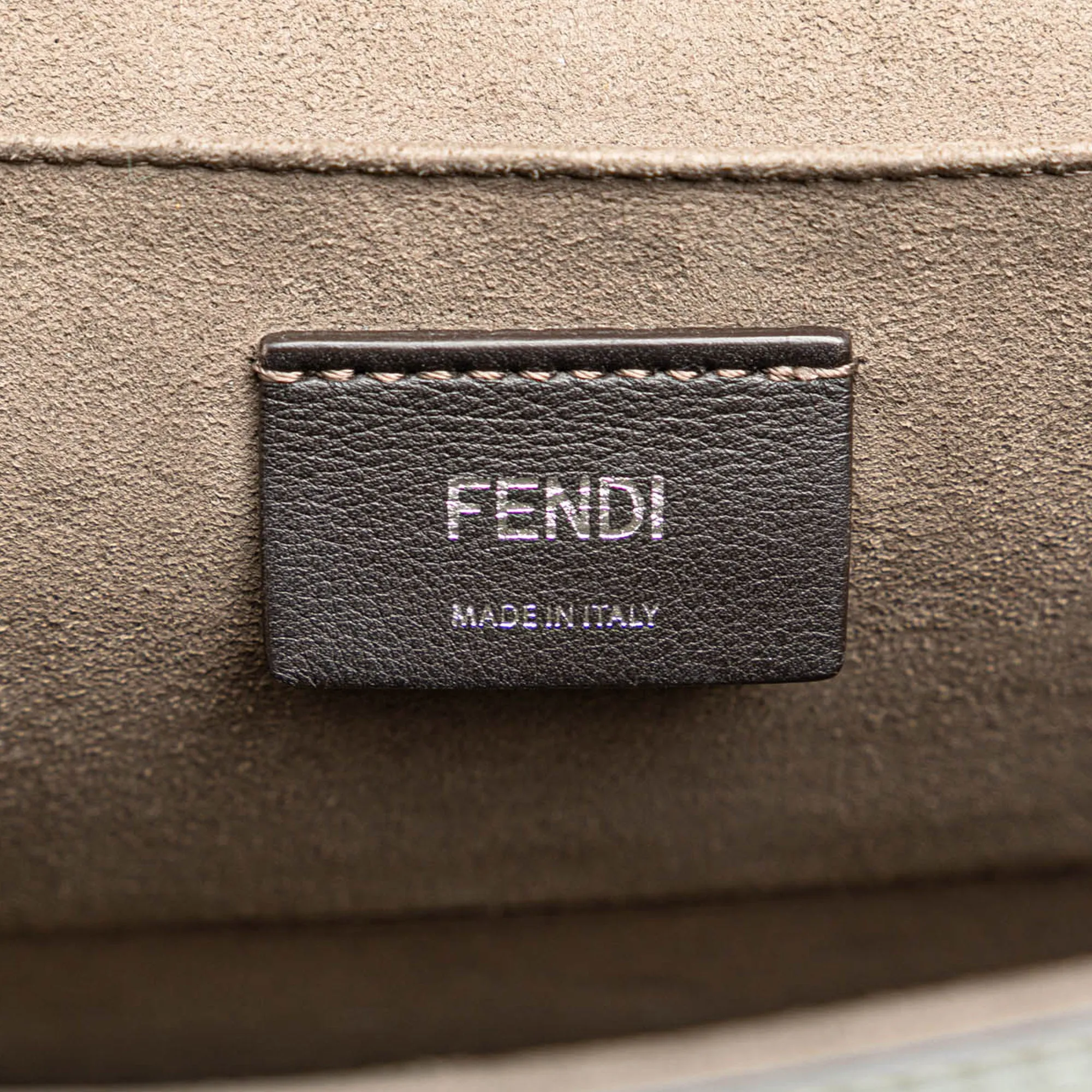Gray Fendi Calfskin Kan I F Satchel