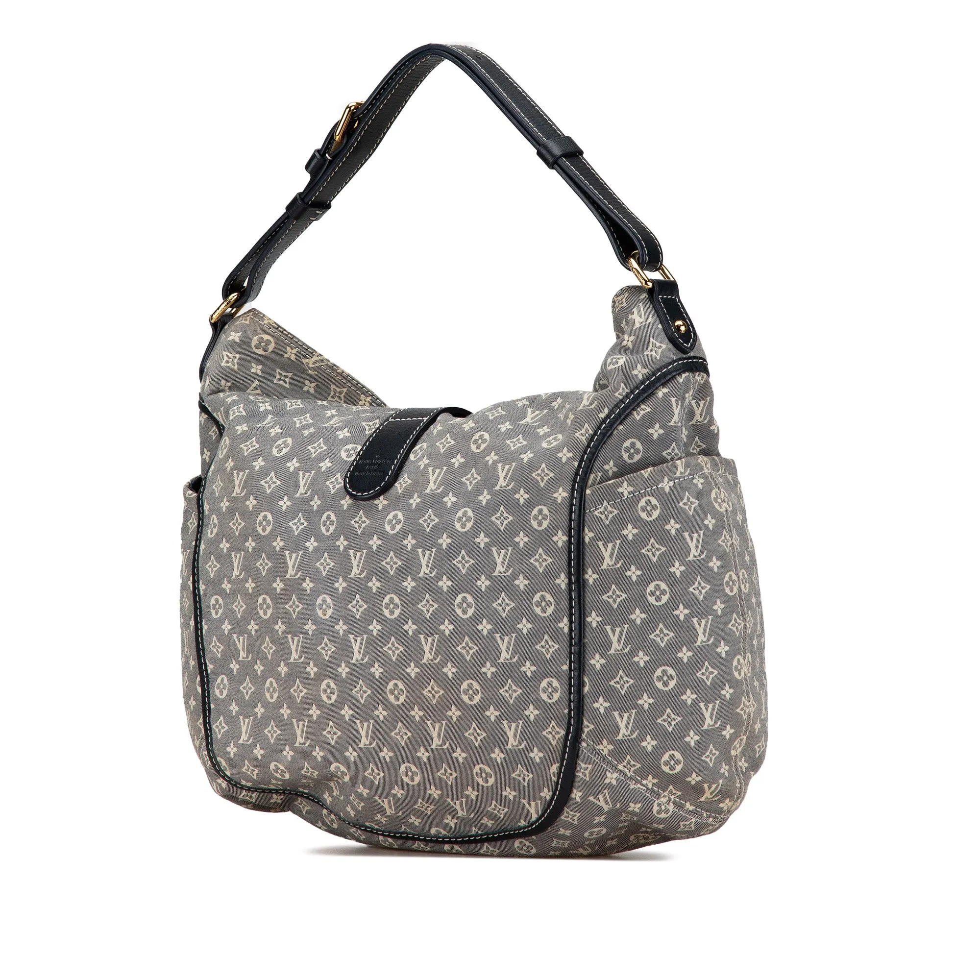 Gray Louis Vuitton Monogram Mini Lin Idylle Romance Hobo Bag