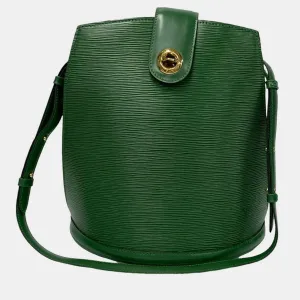 Green Leather Cluny Shoulder Bag