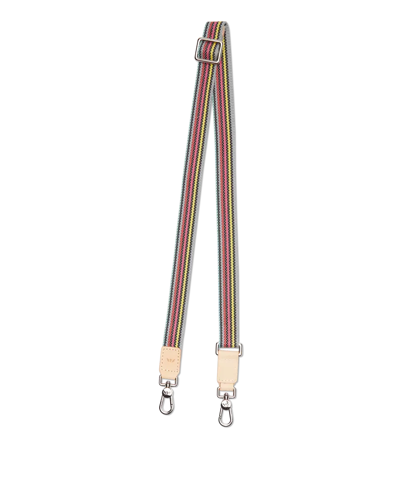 Grey Slim Webbing Crossbody Strap