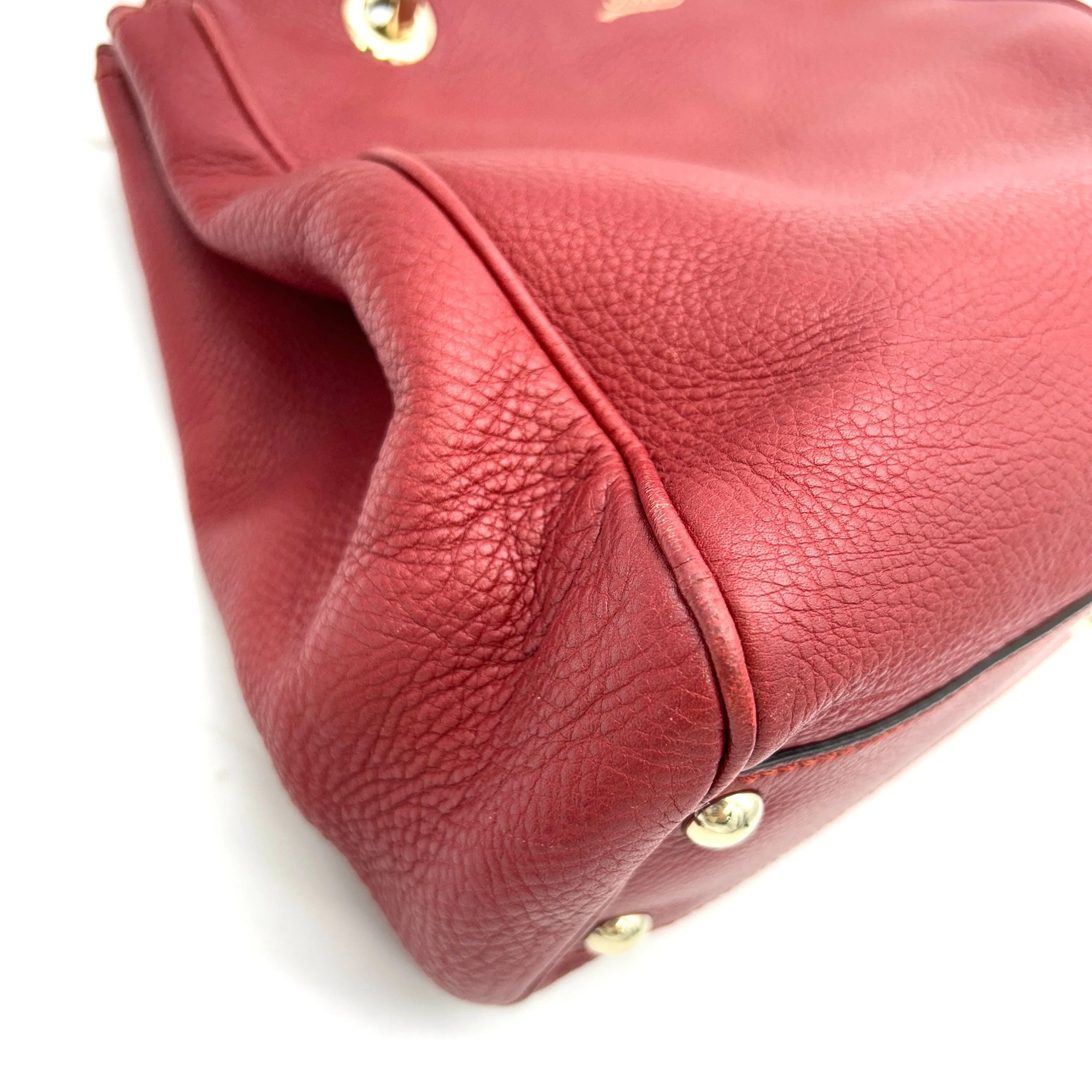 Gucci Bamboo Shopper Tote - Red Totes, Handbags LA13697