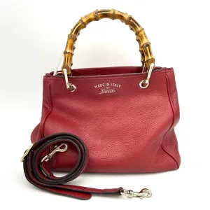 Gucci Bamboo Shopper Tote - Red Totes, Handbags LA13697