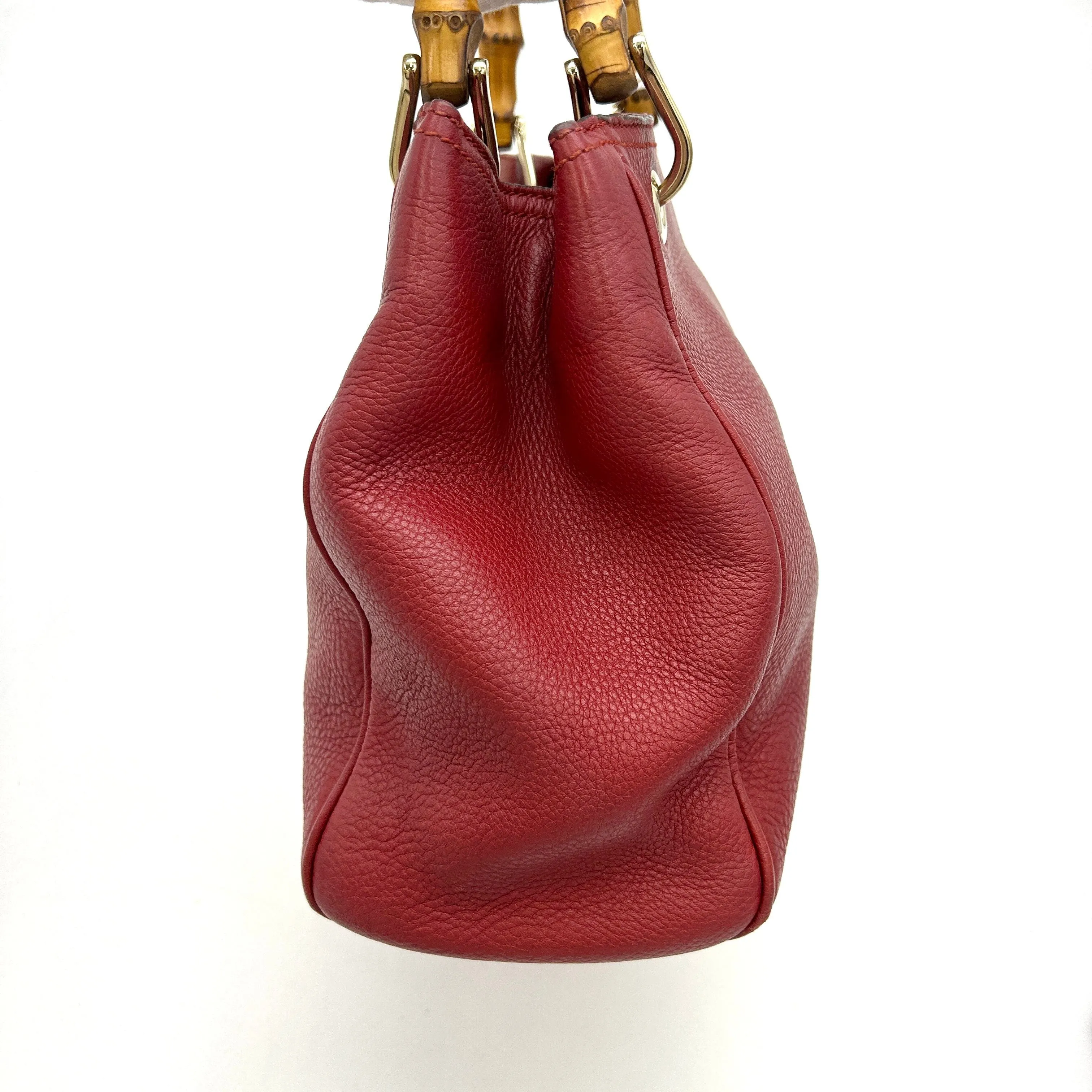 Gucci Bamboo Shopper Tote - Red Totes, Handbags LA13697