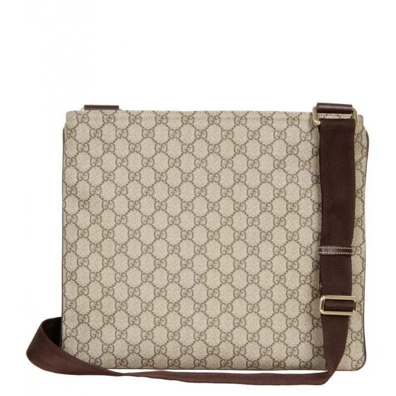 Gucci Beige canvas large messenger bag