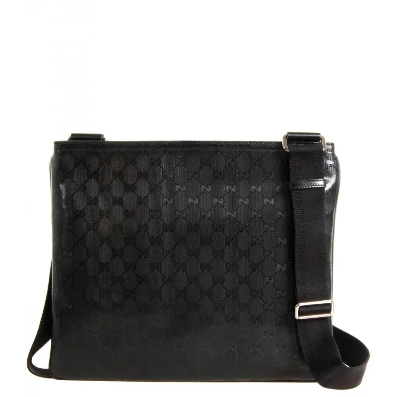 Gucci Black GG imprimé messenger bag