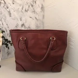 Gucci Brown Leather Preloved Tote Bag