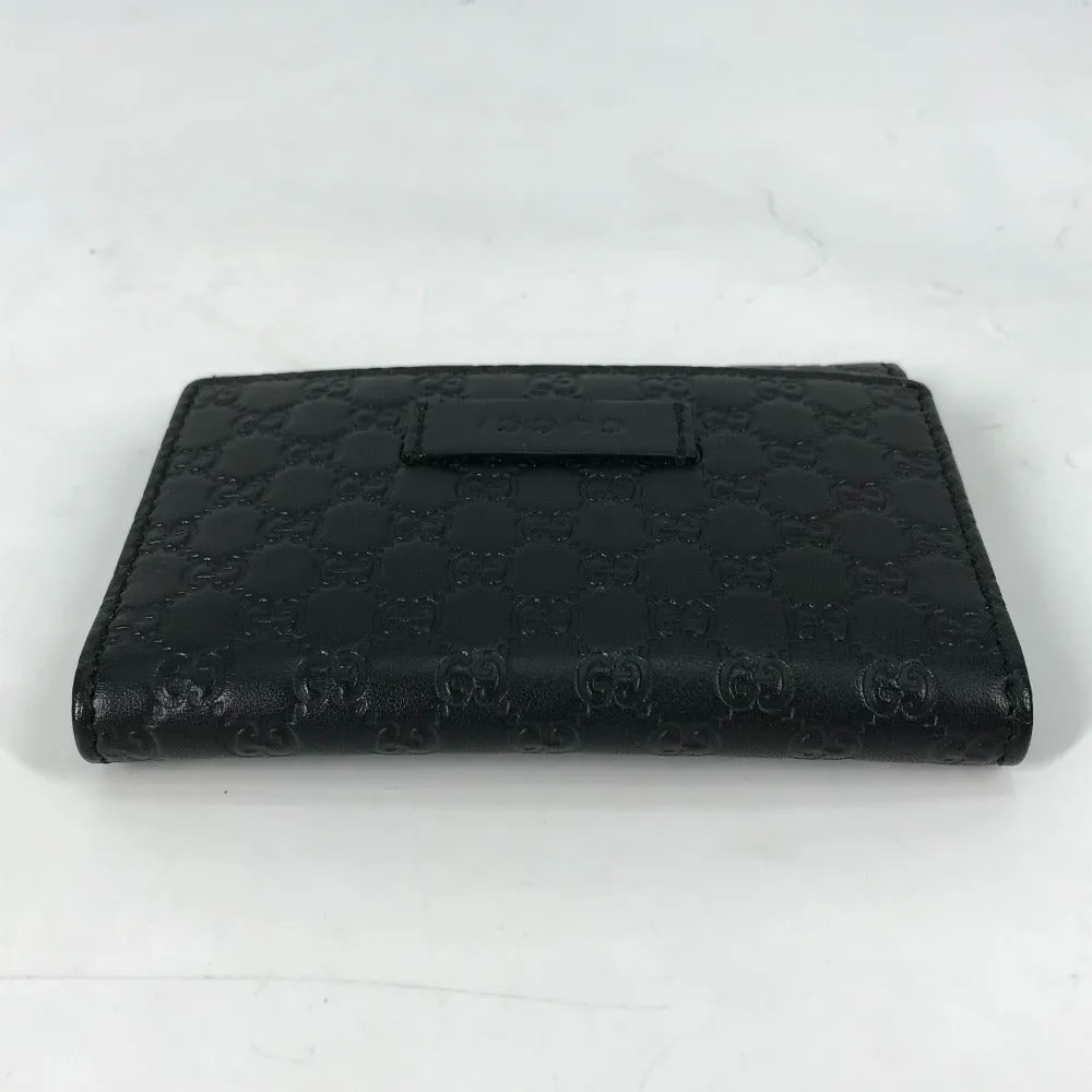 GUCCI Card Case 544030 leather black Guccisima Business Card Holder Pass Case mens Used