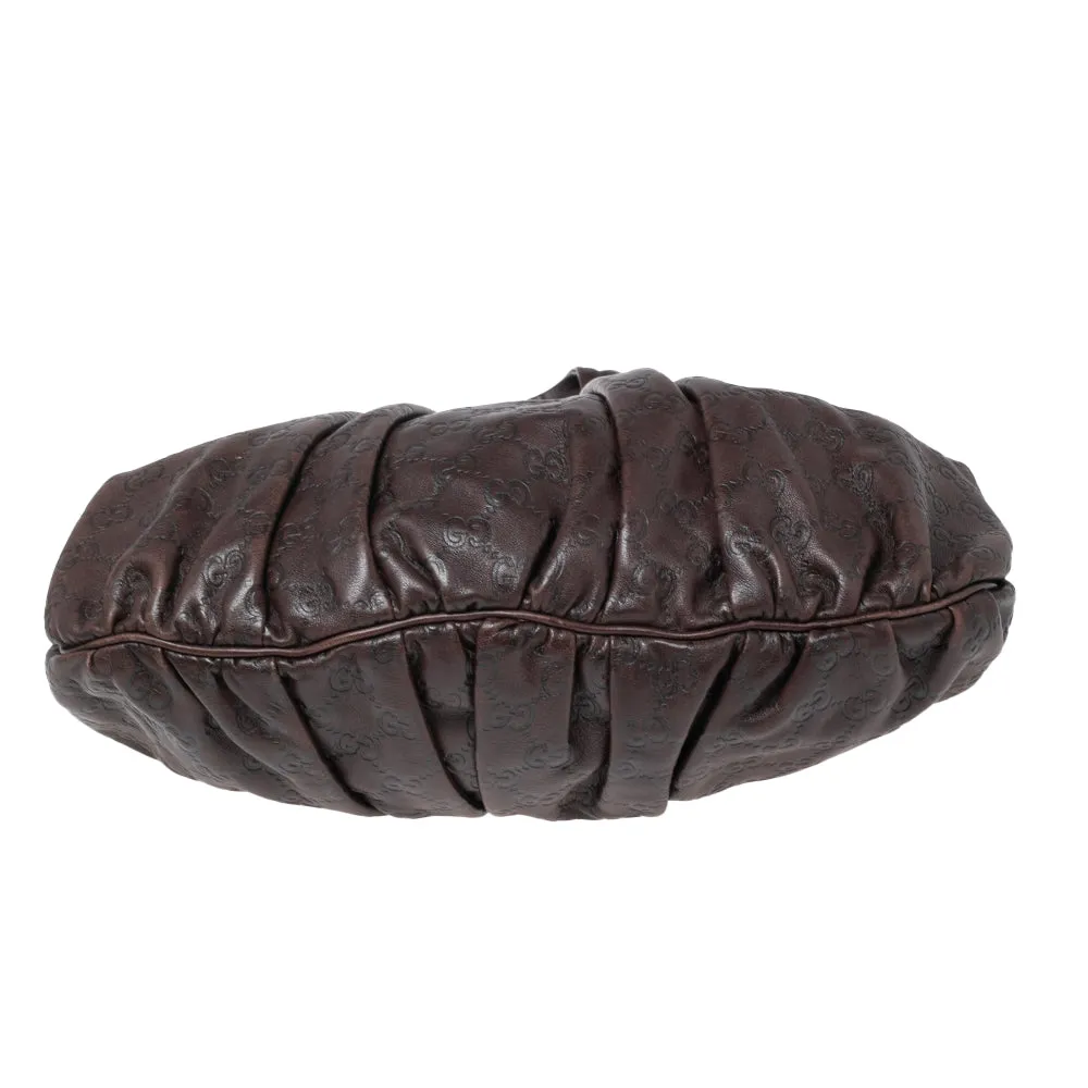 Gucci Dark Brown Leather Large Hysteria Hobo